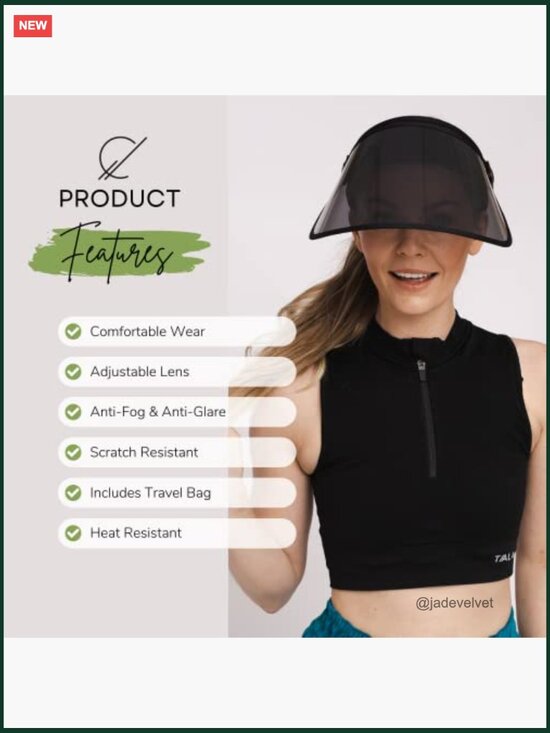 Adjustable UV Blocking Visor Shield UPF 50+ Unisex main image 4